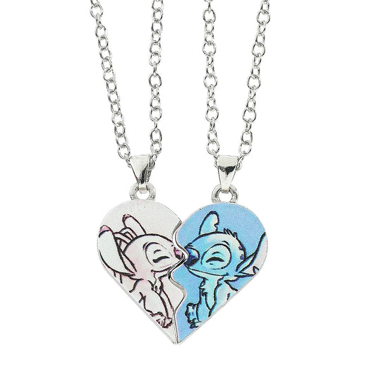 Kawaii Love Split Heart Necklace Set💖